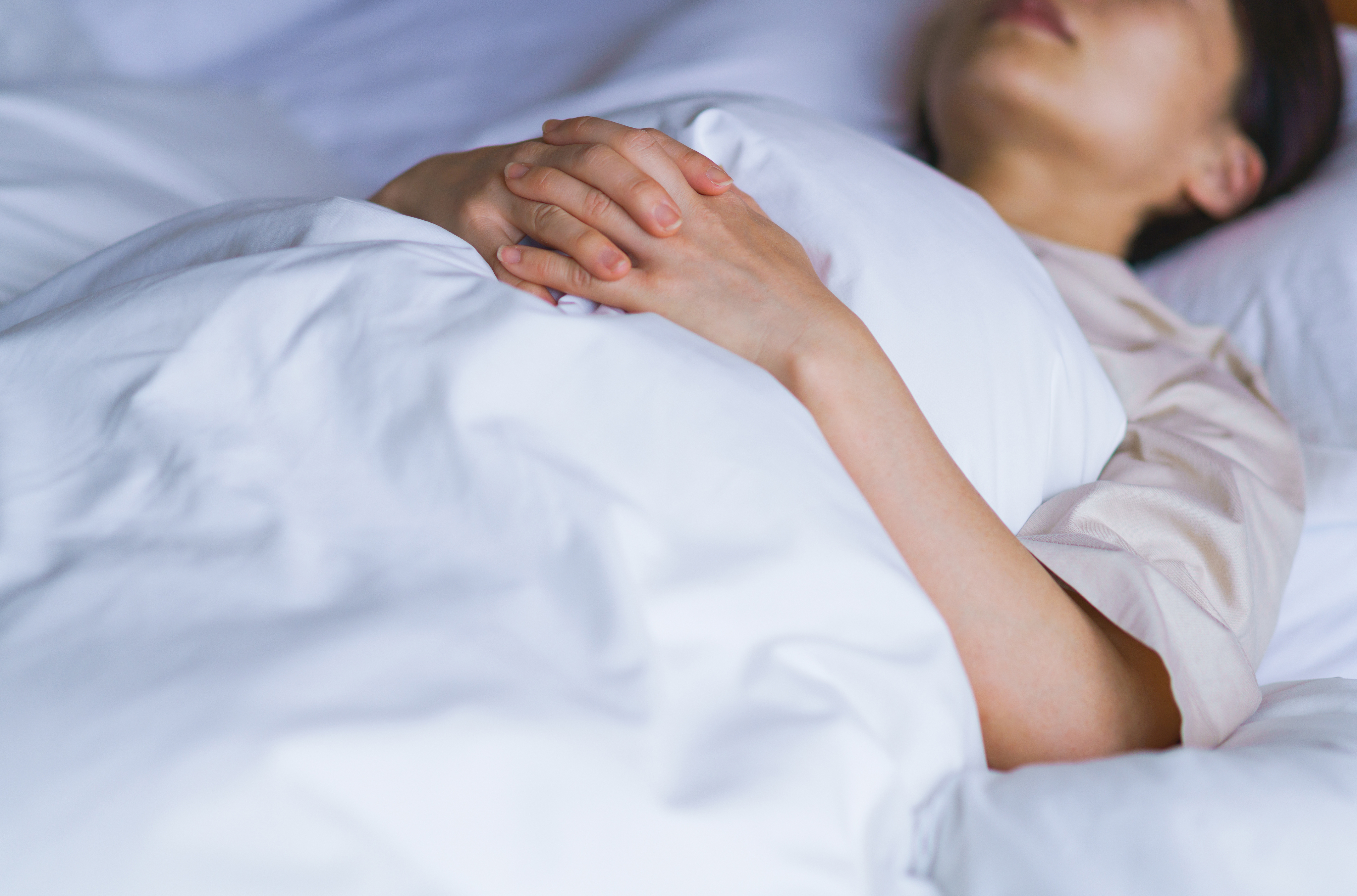 睡眠時無呼吸症候群の検査の様子